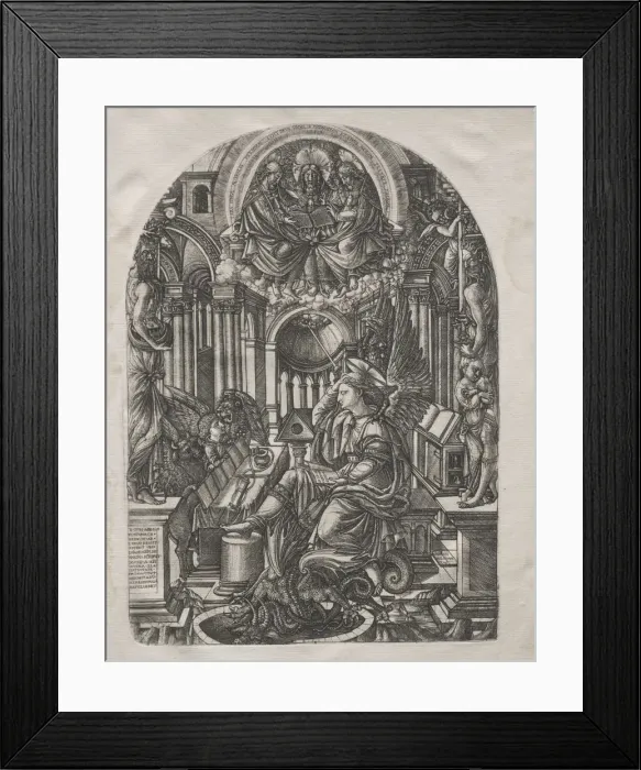 Framed Print : The Apocalypse: St. John on the Island of Patmos, 1546-1556. Creator: Jean Duvet (French Framed Print : The Apocalypse: St. John on the Island of Patmos, 1546-1556. Creator: Jean Duvet (French
