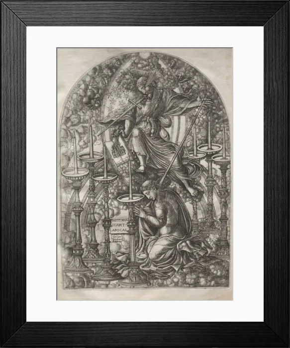 Framed Print : The Apocalypse: St. John Sees Seven Golden Candlesticks, 1546-1556. Creator: Jean Duvet (French Framed Print : The Apocalypse: St. John Sees Seven Golden Candlesticks, 1546-1556. Creator: Jean Duvet (French