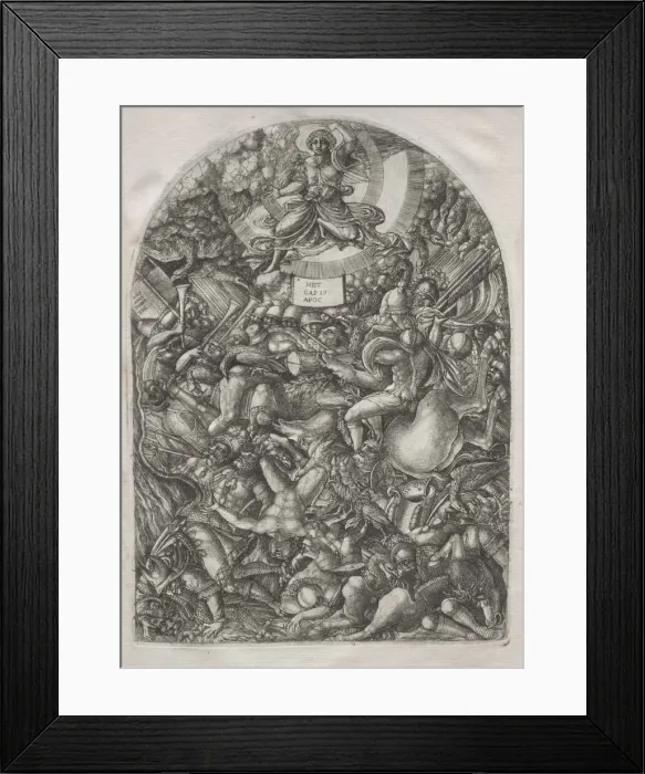 Framed Print : The Apocalypse: The Angel in the Sun Calling the Birds of Prey, 1546-1556. Creator Framed Print : The Apocalypse: The Angel in the Sun Calling the Birds of Prey, 1546-1556. Creator