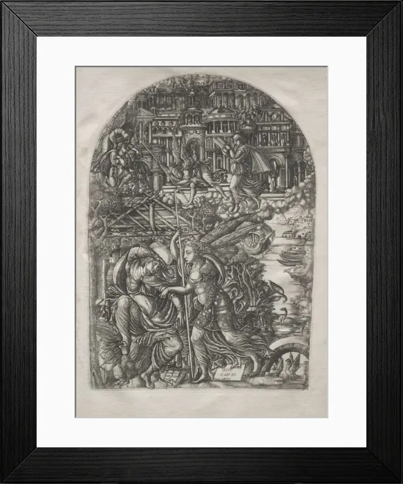 Framed Print : The Apocalypse: The Angel Shows St. John the New Jerusalem, 1546-1556. Creator: Jean Duvet (French Framed Print : The Apocalypse: The Angel Shows St. John the New Jerusalem, 1546-1556. Creator: Jean Duvet (French