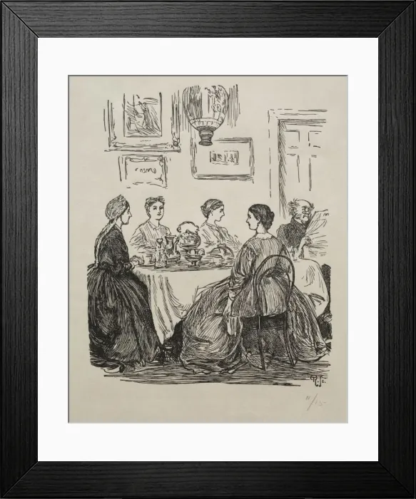 Framed Print : The Annual Question - Where Shall We Go?, 1865. Creator: George Louis Palmella Busson Du Maurier
