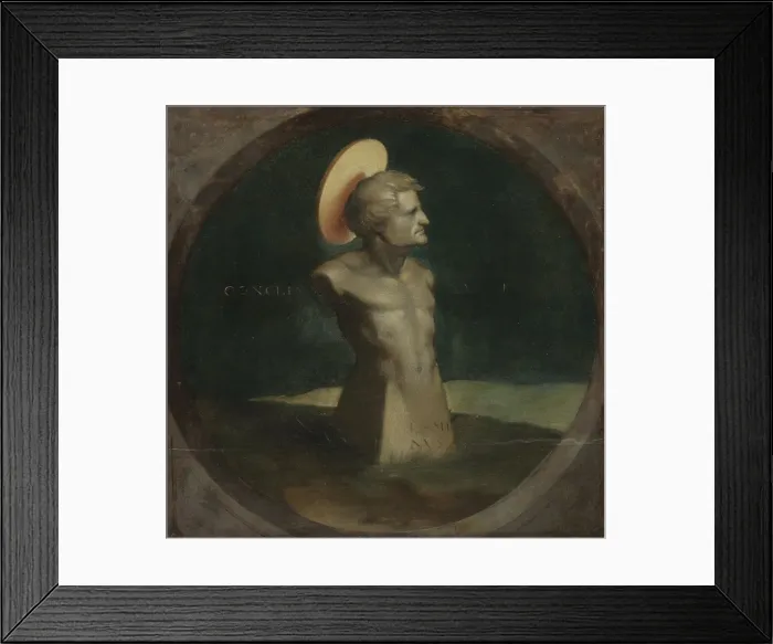 Framed Print : Terminus, the Device of Erasmus, c. 1532. Creator: Hans Holbein (German, 1497  /  98-1543)