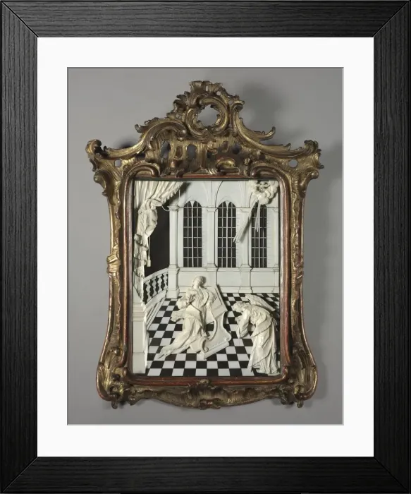 Framed Print : The Annunciation, 1750s. Creator: Johann Michael Düchert (German, 1725-1799) Framed Print : The Annunciation, 1750s. Creator: Johann Michael Düchert (German, 1725-1799)