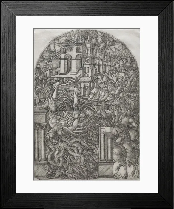 Framed Print : The Apocalypse: The Fall of Babylon. Creator: Jean Duvet (French, 1485-1561) Framed Print : The Apocalypse: The Fall of Babylon. Creator: Jean Duvet (French, 1485-1561)