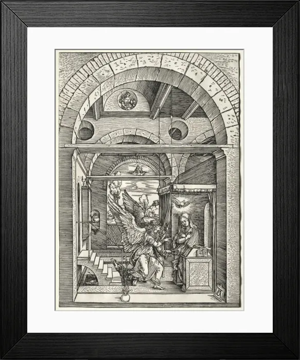 Framed Print : The Annunciation, c. 1503-1505. Creator: Albrecht Dürer (German, 1471-1528) Framed Print : The Annunciation, c. 1503-1505. Creator: Albrecht Dürer (German, 1471-1528)
