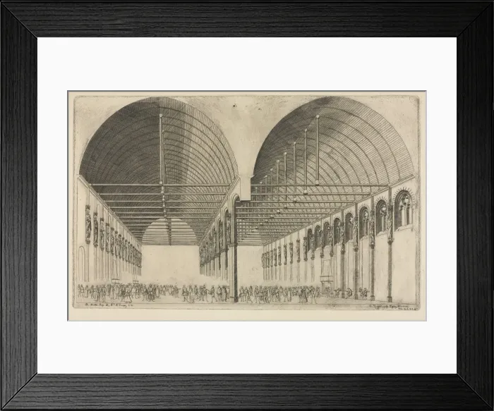 Framed Print : The Antechamber of the Palace of Justice, Paris, 1855. Creator: Charles Meryon (French, 1821-1868) Framed Print : The Antechamber of the Palace of Justice, Paris, 1855. Creator: Charles Meryon (French, 1821-1868)
