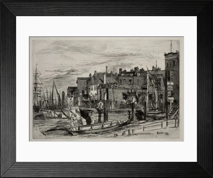 Framed Print : Thames Police, 1859. Creator: James McNeill Whistler (American, 1834-1903) Framed Print : Thames Police, 1859. Creator: James McNeill Whistler (American, 1834-1903)