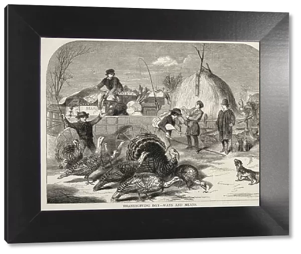 Thanksgiving Day - Ways and Means, 1858. Creator: Winslow Homer (American, 1836-1910)