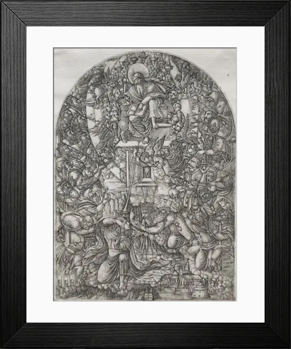 Framed Print : The Apocalpse: St. John Summoned to Heaven, 1555. Creator: Jean Duvet (French, 1485-1561) Framed Print : The Apocalpse: St. John Summoned to Heaven, 1555. Creator: Jean Duvet (French, 1485-1561)