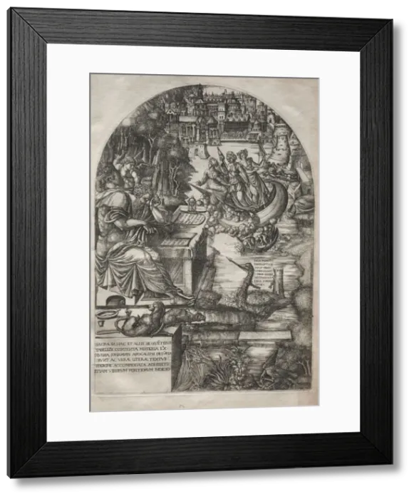 Framed Print : The Apocalypse (bound volume), 1555. Creator: Jean Duvet (French, 1485-1561) Framed Print : The Apocalypse (bound volume), 1555. Creator: Jean Duvet (French, 1485-1561)