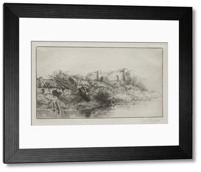 Framed Print : The Abandoned Village. Creator: Alphonse Legros (French, 1837-1911) Framed Print : The Abandoned Village. Creator: Alphonse Legros (French, 1837-1911)