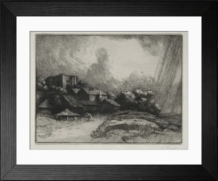 Framed Print : The Abbey Farm. Creator: Alphonse Legros (French, 1837-1911)
