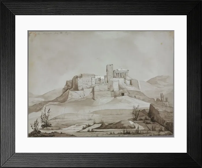 Framed Print : The Acropolis from the Pnyx, Athens, Greece. Creator: Joseph Mallord William Turner (British Framed Print : The Acropolis from the Pnyx, Athens, Greece. Creator: Joseph Mallord William Turner (British