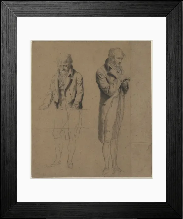 Framed Print : Two Standing Figures (Study for A Game of Billiards), c. 1807. Creator: Louis Leopold Boilly Framed Print : Two Standing Figures (Study for A Game of Billiards), c. 1807. Creator: Louis Leopold Boilly