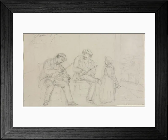 Framed Print : Tuning, 1867. Creator: William Sidney Mount (American, 1807-1868) Framed Print : Tuning, 1867. Creator: William Sidney Mount (American, 1807-1868)