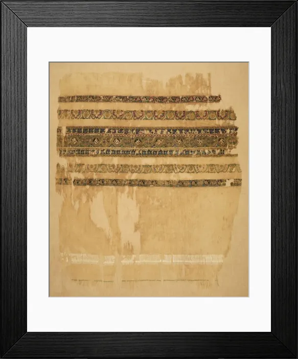 Framed Print : Turban or shawl end with tiraz and gold, 1094. Creator: Unknown Framed Print : Turban or shawl end with tiraz and gold, 1094. Creator: Unknown