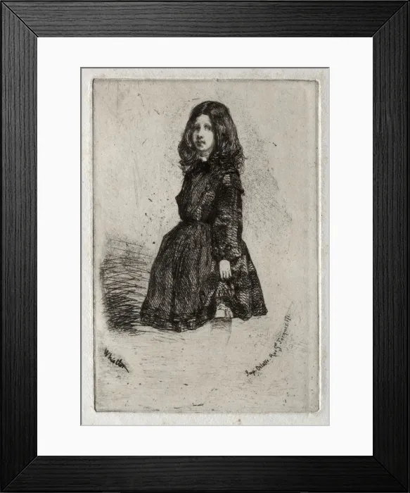Framed Print : Twelve Etchings from Nature: Annie, 1858. Creator: James McNeill Whistler (American, 1834-1903) Framed Print : Twelve Etchings from Nature: Annie, 1858. Creator: James McNeill Whistler (American, 1834-1903)