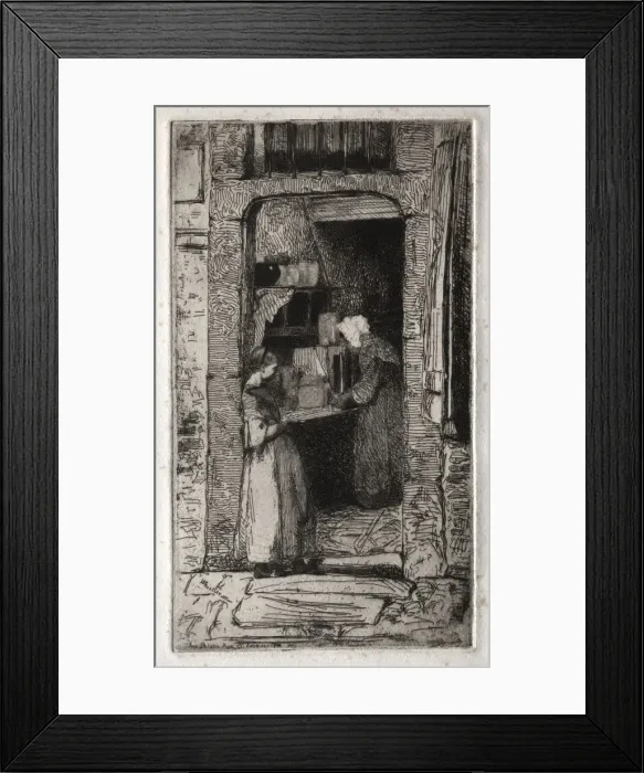 Framed Print : Twelve Etchings from Nature: La Marchande de Moutarde, 1858. Creator: James McNeill Whistler Framed Print : Twelve Etchings from Nature: La Marchande de Moutarde, 1858. Creator: James McNeill Whistler