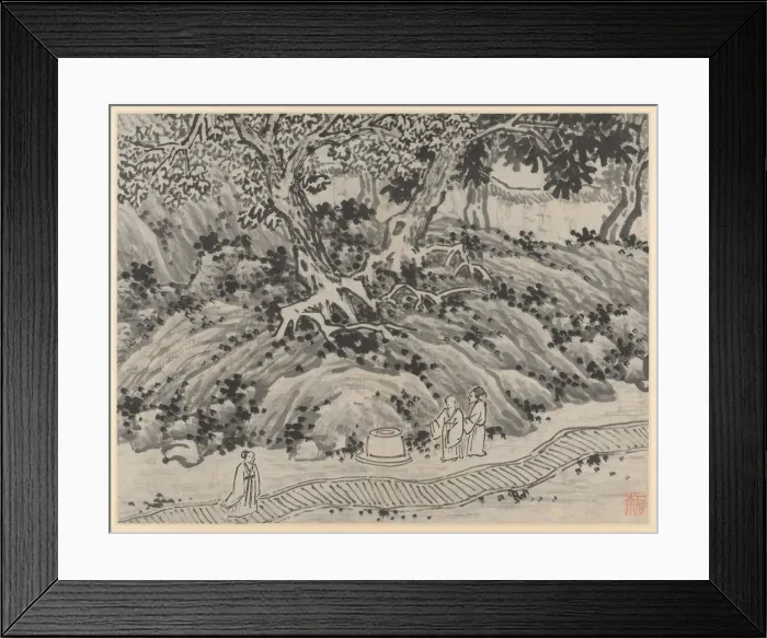 Framed Print : Twelve Views of Tiger Hill, Suchou: The Fools Spring, after 1490. Creator: Shen Zhou (Chinese Framed Print : Twelve Views of Tiger Hill, Suchou: The Fools Spring, after 1490. Creator: Shen Zhou (Chinese