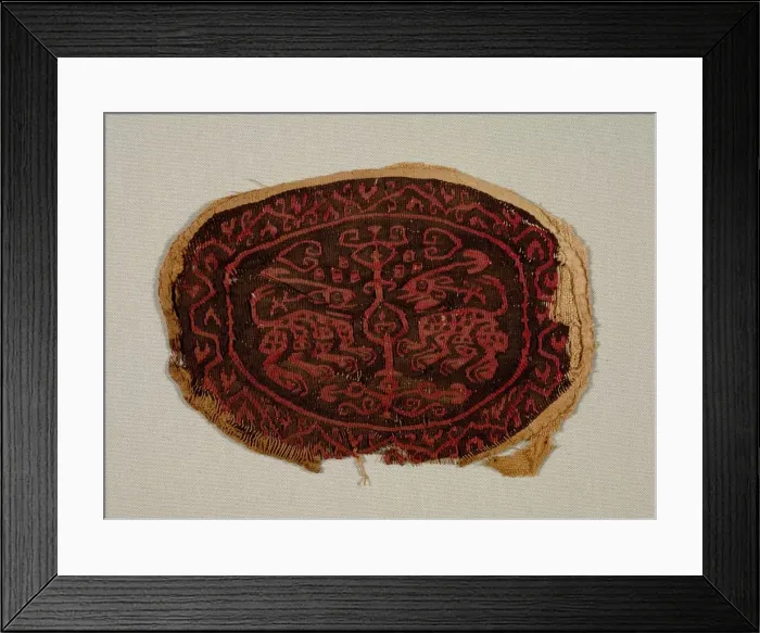 Framed Print : Two Confronted Animals from a Tunic, 700s-800s. Creator: Unknown Framed Print : Two Confronted Animals from a Tunic, 700s-800s. Creator: Unknown