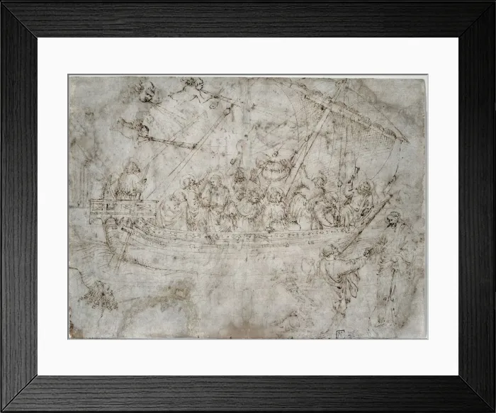 Framed Print : Two Drawings of Ships (verso), 1410s. Creator: Parri Spinelli (Italian, 1387-c. 1453) Framed Print : Two Drawings of Ships (verso), 1410s. Creator: Parri Spinelli (Italian, 1387-c. 1453)