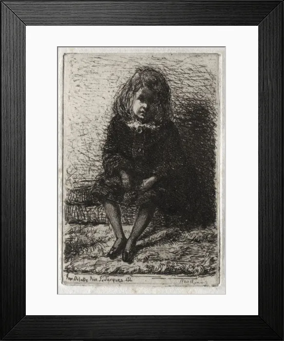 Framed Print : Twelve Etchings from Nature: Little Arthur, 1858. Creator: James McNeill Whistler (American Framed Print : Twelve Etchings from Nature: Little Arthur, 1858. Creator: James McNeill Whistler (American