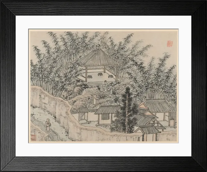Framed Print : Twelve Views of Tiger Hill, Suzhou: Bamboo Pavilion, Tiger Hill, after 1490. Creator Framed Print : Twelve Views of Tiger Hill, Suzhou: Bamboo Pavilion, Tiger Hill, after 1490. Creator