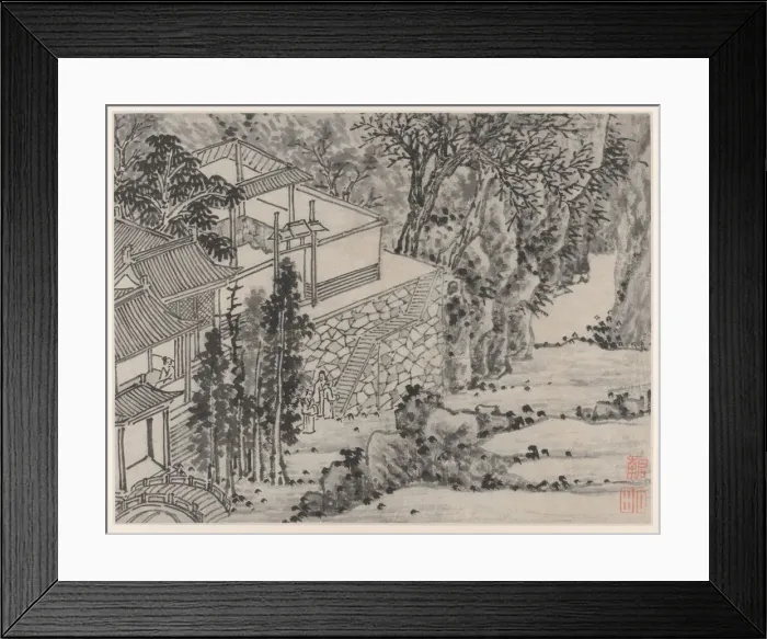 Framed Print : Twelve Views of Tiger Hill, Suzhou: The Enlightened Stone Retreat, after 1490. Creator Framed Print : Twelve Views of Tiger Hill, Suzhou: The Enlightened Stone Retreat, after 1490. Creator