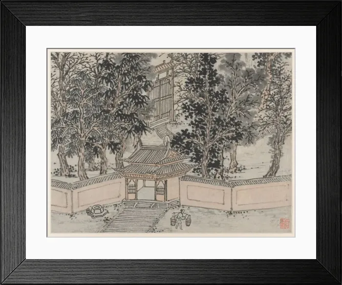 Framed Print : Twelve Views of Tiger Hill, Suzhou: Tiger-Flight Spring at the Back Gate, after 1490 Framed Print : Twelve Views of Tiger Hill, Suzhou: Tiger-Flight Spring at the Back Gate, after 1490
