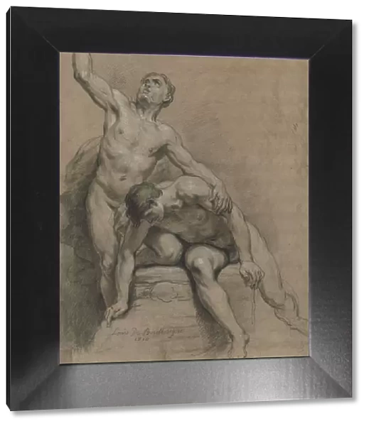 Two Male Nudes, 1710. Creator: Louis de Boullogne (French, 1654-1733)