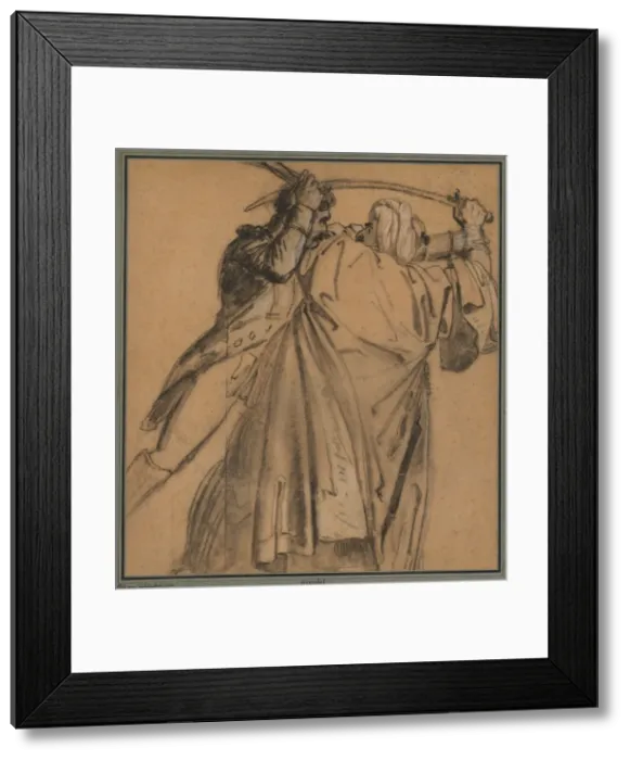 Framed Print : Two Arabs, for The Revolt of Cairo, c. 1810. Creator: Anne-Louis Girodet de Roucy-Trioson (French Framed Print : Two Arabs, for The Revolt of Cairo, c. 1810. Creator: Anne-Louis Girodet de Roucy-Trioson (French