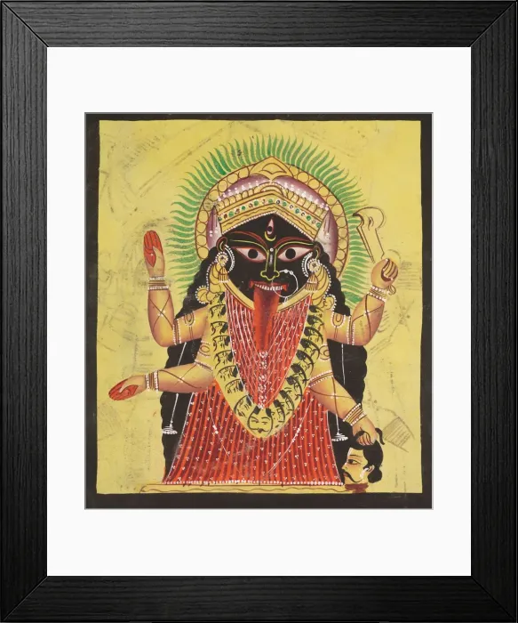 Framed Print : Two Aspects of Kali: Kali Enshrined, c. 1880 - 1890. Creator: Unknown Framed Print : Two Aspects of Kali: Kali Enshrined, c. 1880 - 1890. Creator: Unknown