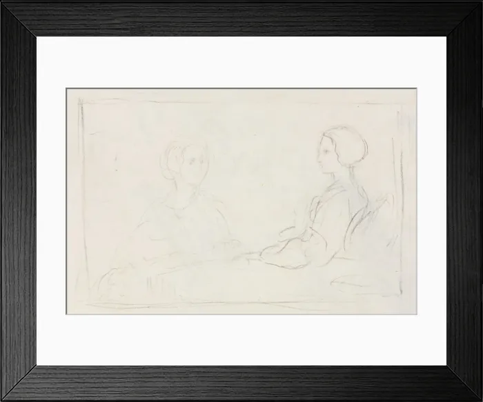 Framed Print : Two Seated Women (verso), 1856-1860. Creator: Edgar Degas (French, 1834-1917) Framed Print : Two Seated Women (verso), 1856-1860. Creator: Edgar Degas (French, 1834-1917)