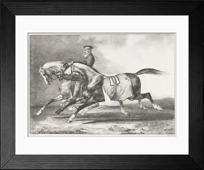 Framed Print : Two Dappled Horses Exercising, 1822. Creator: Theodore Gericault (French, 1791-1824) Framed Print : Two Dappled Horses Exercising, 1822. Creator: Theodore Gericault (French, 1791-1824)