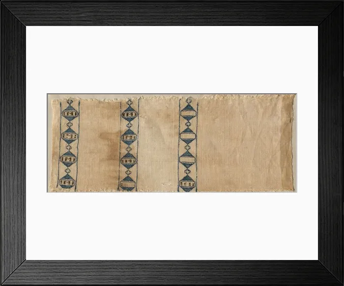 Framed Print : Two Fragments of a Scarf or Headdress, 1300s. Creator: Unknown Framed Print : Two Fragments of a Scarf or Headdress, 1300s. Creator: Unknown