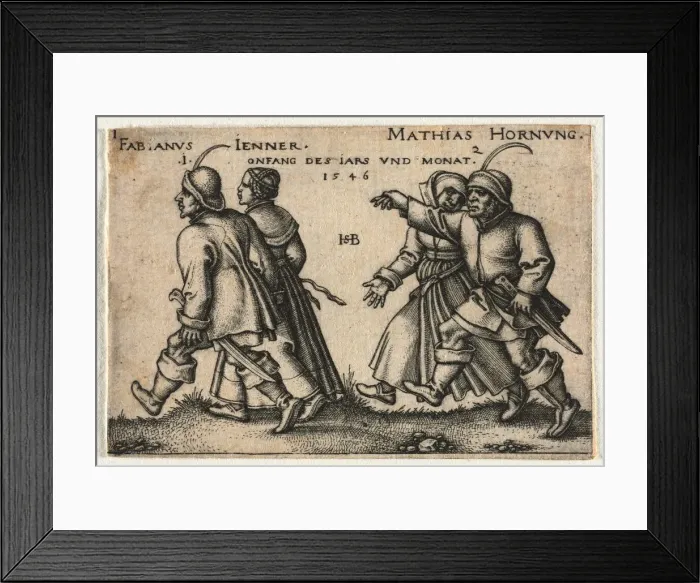 Framed Print : The Peasant Wedding or the Twelve Months, 1546. Creator: Hans Sebald Beham (German, 1500-1550) Framed Print : The Peasant Wedding or the Twelve Months, 1546. Creator: Hans Sebald Beham (German, 1500-1550)