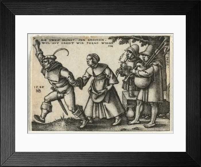Framed Print : The Peasant Wedding or the Twelve Months: No. 7, 1546. Creator: Hans Sebald Beham (German Framed Print : The Peasant Wedding or the Twelve Months: No. 7, 1546. Creator: Hans Sebald Beham (German
