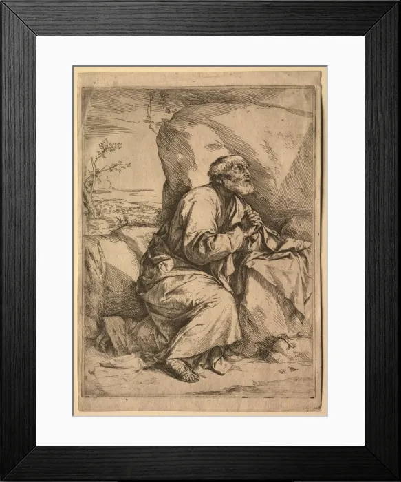 Framed Print : The Penitent St. Peter. Creator: Jusepe de Ribera (Spanish, 1591-1652) Framed Print : The Penitent St. Peter. Creator: Jusepe de Ribera (Spanish, 1591-1652)