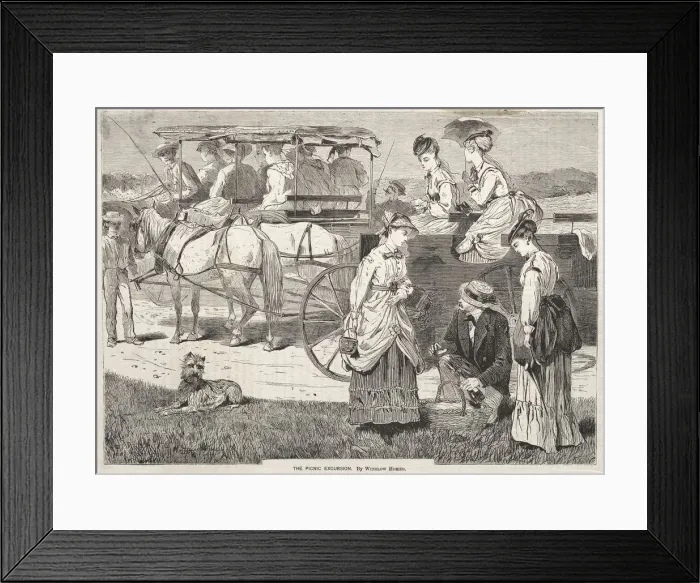 Framed Print : The Picnic Excursion, 1869. Creator: Winslow Homer (American, 1836-1910) Framed Print : The Picnic Excursion, 1869. Creator: Winslow Homer (American, 1836-1910)