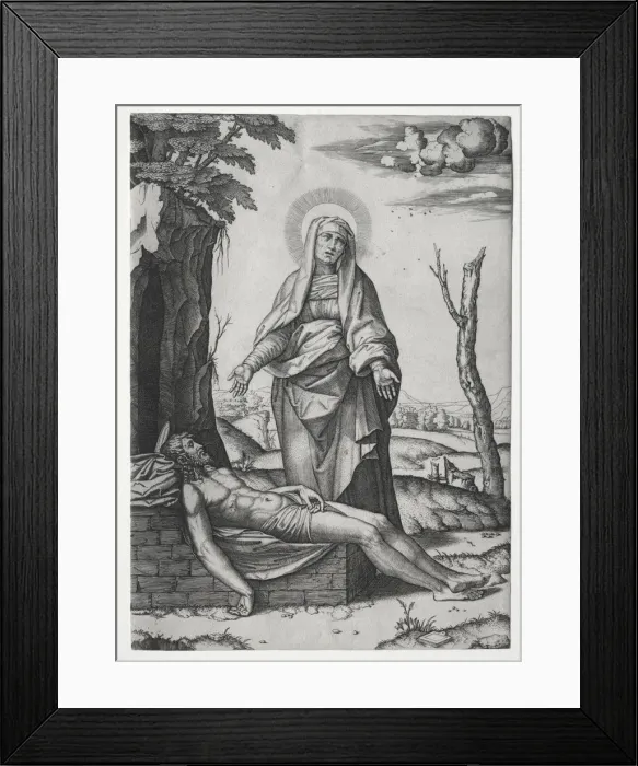 Framed Print : The Pieta. Creator: Marcantonio Raimondi (Italian, 1470 / 82-1527 / 34) Framed Print : The Pieta. Creator: Marcantonio Raimondi (Italian, 1470 / 82-1527 / 34)