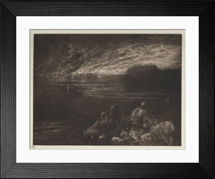 Framed Print : The Pillar of Salt. Creator: Francis Seymour Haden (British, 1818-1910) Framed Print : The Pillar of Salt. Creator: Francis Seymour Haden (British, 1818-1910)