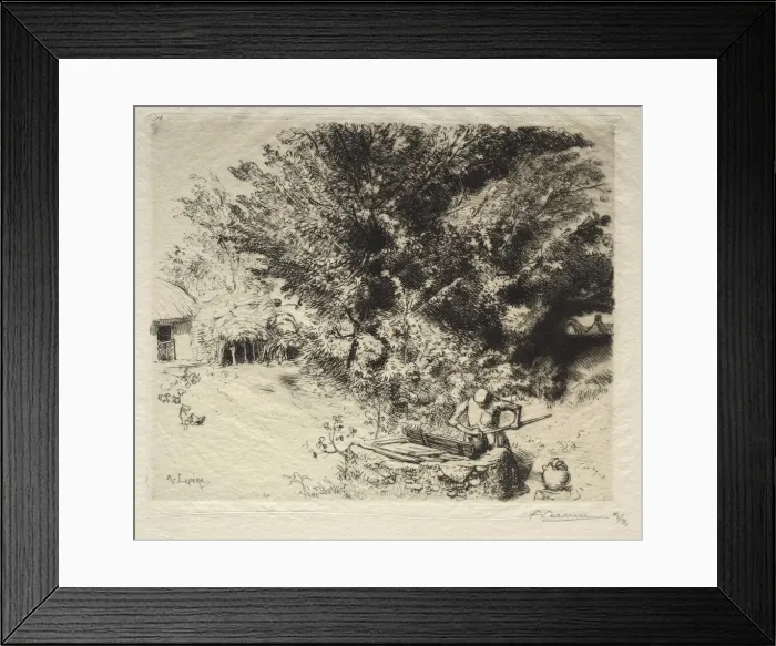 Framed Print : The Pit, 1911. Creator: Auguste Louis Lepere (French, 1849-1918) Framed Print : The Pit, 1911. Creator: Auguste Louis Lepere (French, 1849-1918)