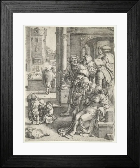 Framed Print : The Poet Virgil Suspended in a Basket, 1525. Creator: Lucas van Leyden (Dutch, 1494-1533) Framed Print : The Poet Virgil Suspended in a Basket, 1525. Creator: Lucas van Leyden (Dutch, 1494-1533)