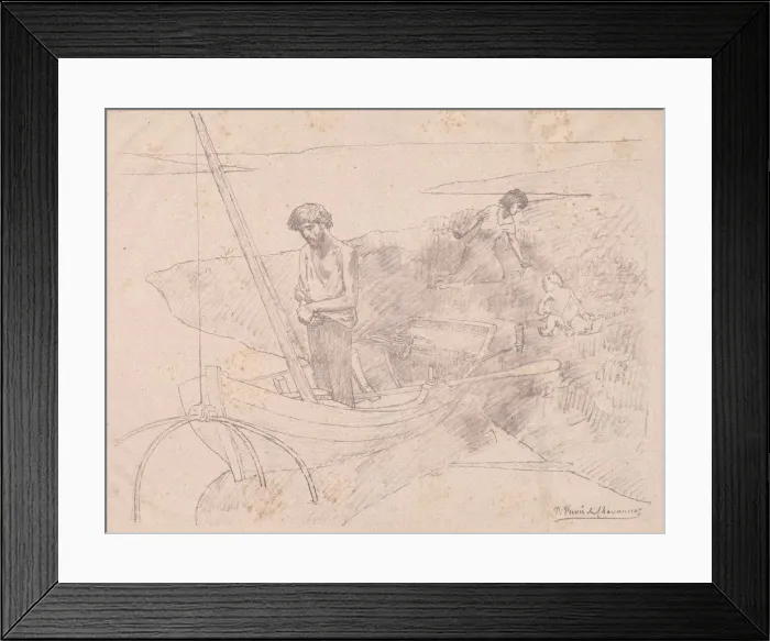Framed Print : The Poor Fisherman. Creator: Pierre Puvis de Chavannes (French, 1824-1898) Framed Print : The Poor Fisherman. Creator: Pierre Puvis de Chavannes (French, 1824-1898)