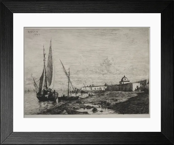Framed Print : The Port at San Remo, 1878. Creator: Adolphe Appian (French, 1818-1898) Framed Print : The Port at San Remo, 1878. Creator: Adolphe Appian (French, 1818-1898)