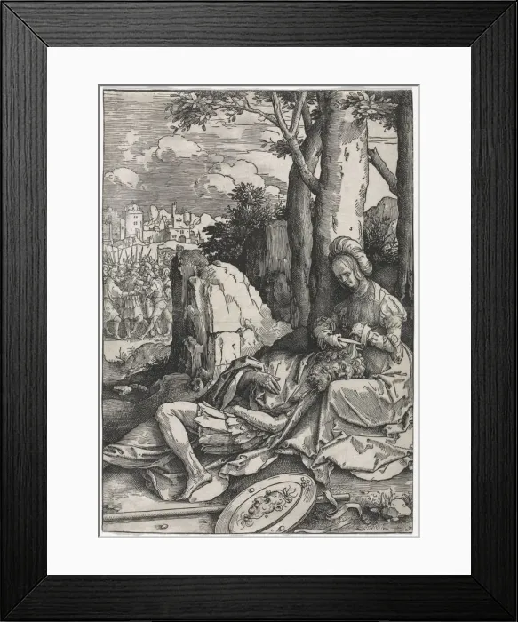 Framed Print : The Power of Women: Samson and Delilah, c. 1512. Creator: Lucas van Leyden (Dutch, 1494-1533) Framed Print : The Power of Women: Samson and Delilah, c. 1512. Creator: Lucas van Leyden (Dutch, 1494-1533)