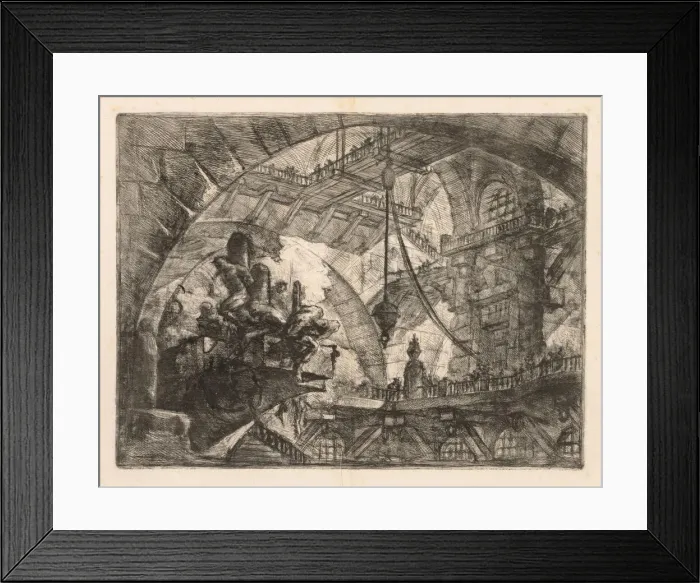 Framed Print : The Prisons: A Vast Gallery with a Group of Prisoners, 1745-1750 Framed Print : The Prisons: A Vast Gallery with a Group of Prisoners, 1745-1750