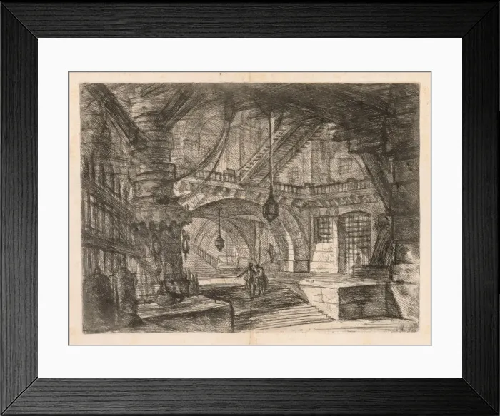 Framed Print : The Prisons: A Wide Hall with Lanterns, 1745-1750. Creator: Giovanni Battista Piranesi (Italian Framed Print : The Prisons: A Wide Hall with Lanterns, 1745-1750. Creator: Giovanni Battista Piranesi (Italian