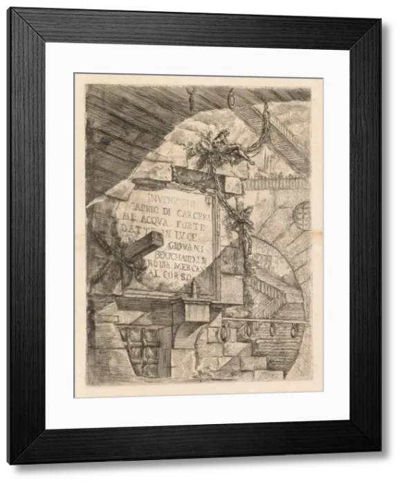 Framed Print : The Prisons: Title Page -- Interior of a Prison, 1745-1750. Creator: Giovanni Battista Piranesi Framed Print : The Prisons: Title Page -- Interior of a Prison, 1745-1750. Creator: Giovanni Battista Piranesi