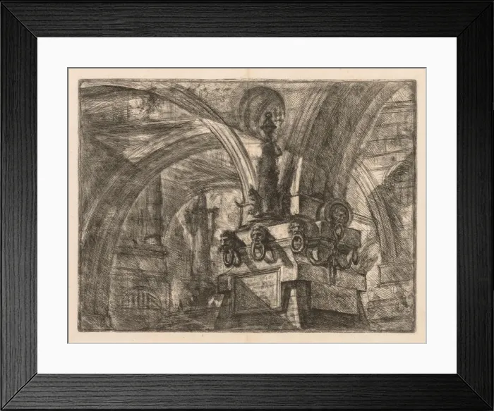 Framed Print : The Prisons: Round Arches Springing from a Square Column, 1745-1750 Framed Print : The Prisons: Round Arches Springing from a Square Column, 1745-1750